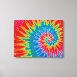 Red and Blue Tie Dye 24"x18" Art. Canvastryck