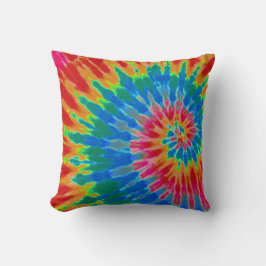 Red and Blue Tie Dye Pillow Kudde