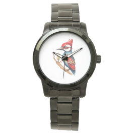 Red and Blue Woodpecker Armbandsur