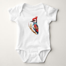 Red and Blue Woodpecker T Shirt