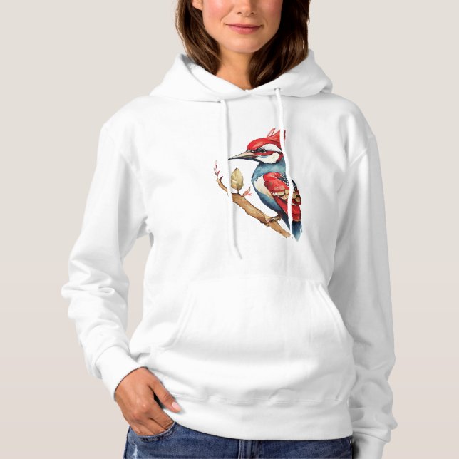 Red and Blue Woodpecker T Shirt (Framsida)