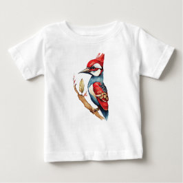 Red and Blue Woodpecker T Shirt