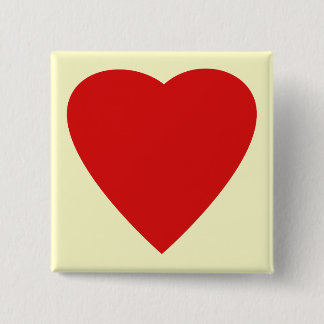 Red and Cream Kärlek Heart Design. Knapp