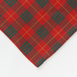 Red and Forest Grönt Cameron Klan Tartan Fleecefilt