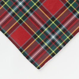 Red and Forest Grönt Gillespie Klan Tartan Fleecefilt
