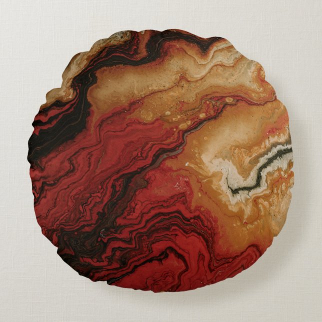 RED AND GRAY ABSTRACT WALLPAPER RUND KUDDE (Framsidan)