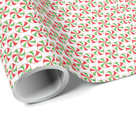 Red and Green Candy Cane Christmas Wrapping Paper Presentpapper