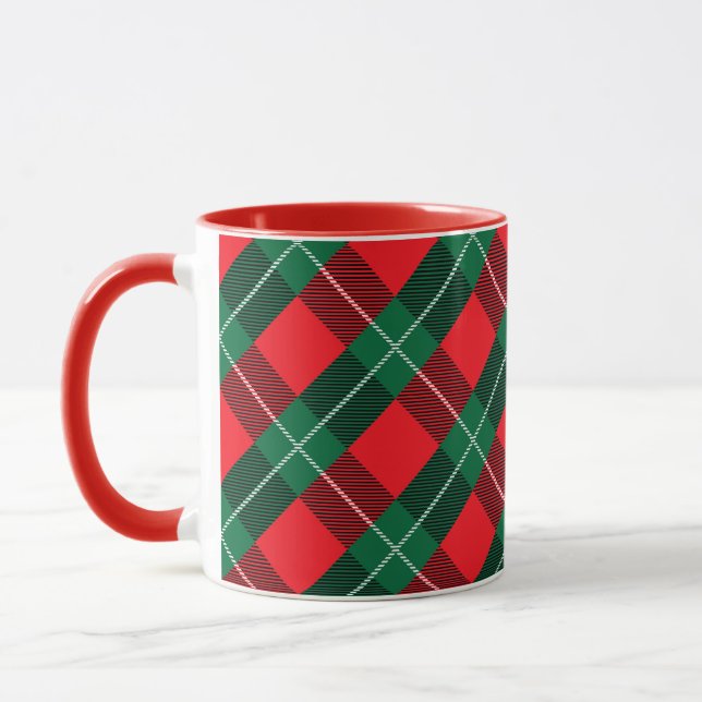 Red and Green Plaid  Mugg (Vänster)