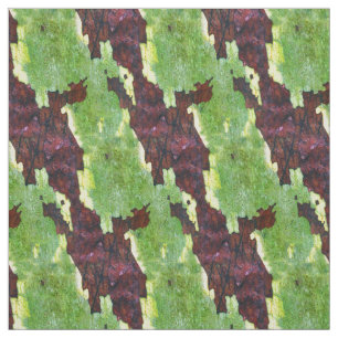 Red and Grönt Bark Rand Tyg