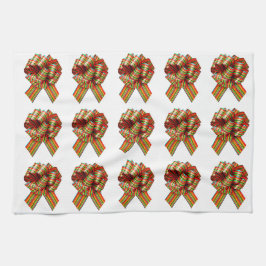 Red and Grönt Bows Kitchen Towel Kökshandduk