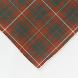 Red and Grönt Bruce Klan Tartan Fleecefilt