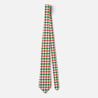 Red and Grönt jul Houndstooth Mönster Slips