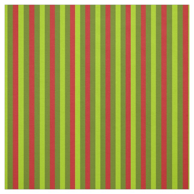 Red and grönt jul rand Fabric Tyg (Provkarta)