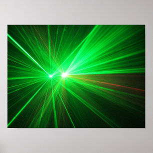 Red and Grönt Laser Ljus Poster