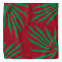 Red and grönt löv Tribal African head wrap