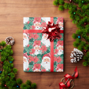 Red and Grönt Preppy Santa Santa Presentpapper