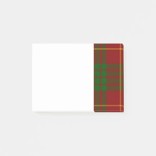 Red and Grönt Scottish Klan Cameron Tartan Post-it Block