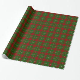 Red and Grönt Scottish Tartan Play Presentpapper