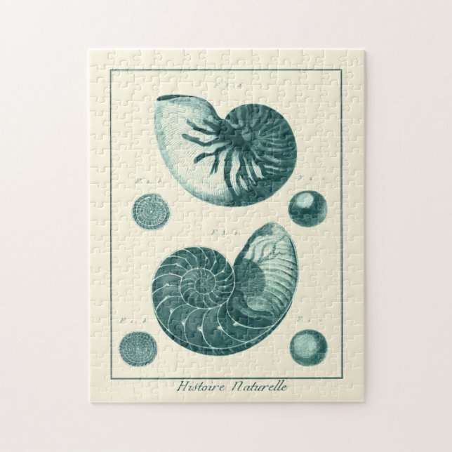 Red and Grönt Seashell Art Pussel (Vertikal)