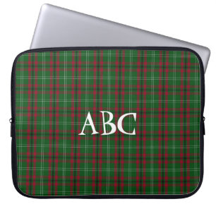 Red and Grönt Tartan Bords Bag Laptop Fodral