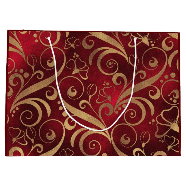 Red and Guld Gift Bag (Baksidan)