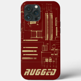 Red and guld RUGGED GEEK Motherboard Tech