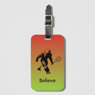Red and Gult Bigfoot Tennis Bagagebricka