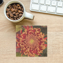 Red and Gult Chrysanthemum Blommigt Stenunderlägg