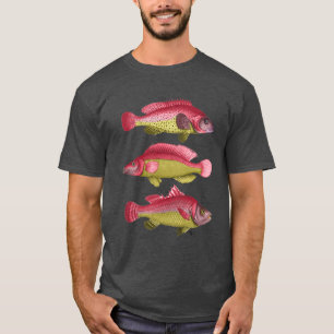 Red and Gult Fantasy Fish Trio T Shirt