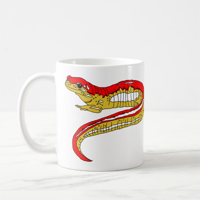 Red and Gult Salamander Kaffemugg (Vänster)