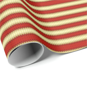 Red and Ivory Brocade Presentpapper