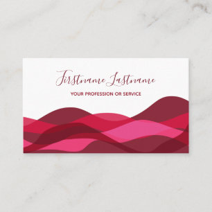 Red and lila abstrakt vinkar calligraphy business visitkort