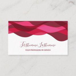 Red and lila abstrakt vinkar calligraphy business visitkort