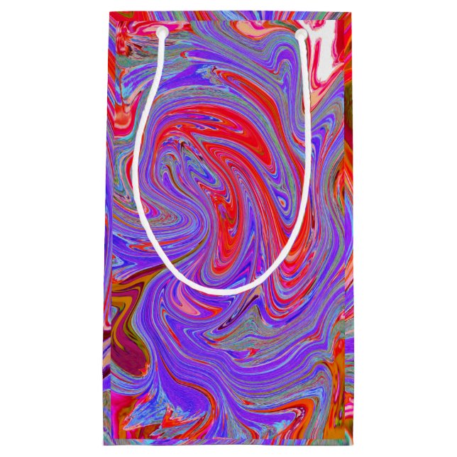 Red and Lila Groovy Abstrakt Retro Art (Framsidan)