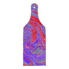 Red and Lila Groovy Abstrakt Retro Art