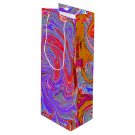 Red and Lila Groovy Abstrakt Retro Art