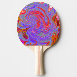 Red and Lila Groovy Abstrakt Retro Art Pingisracket