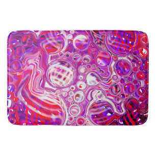 Red and Lila Marble Fluid Art Badrumsmatta