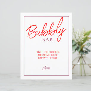Red and Maroon Bubly Pub Sign