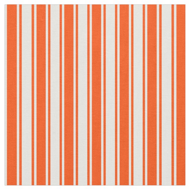 Red and Mint Cream Linted/Stripe Mönster Tyg (Närbild)