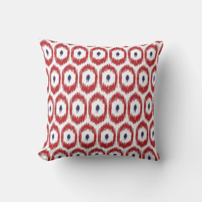 Red and Navy Kat Pillow Kudde (Framsida)