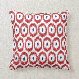 Red and Navy Kat Pillow Kudde