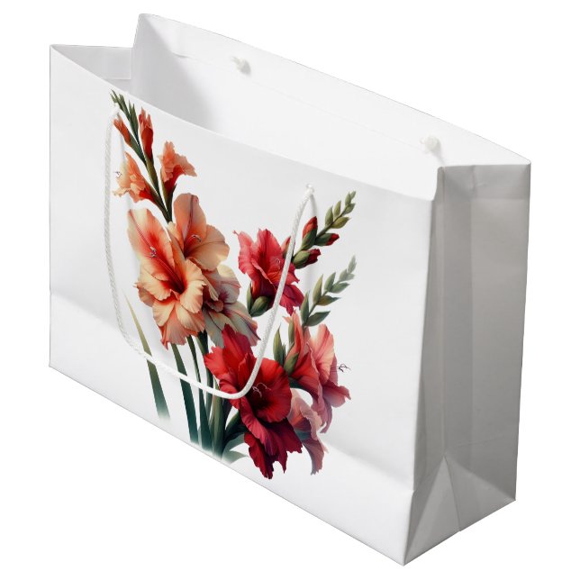 Red and Orange Gladiolus Floral (Framsidan Vinklad)