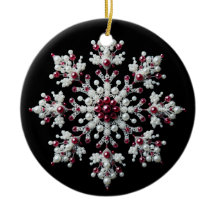 Red and Pearl Snowflake Family