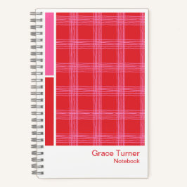Red and Pink Illustrated Plaid Vertical Palette