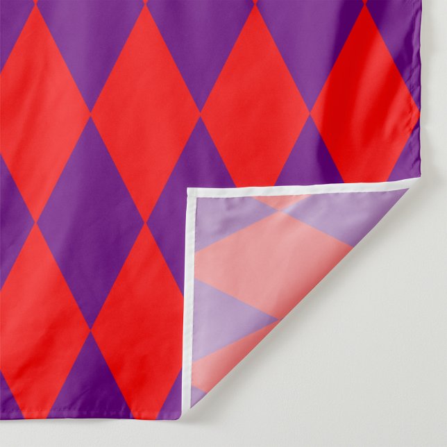 Red and Purple Harlequin Checkered Design  Tyg (Skapare uppladdad)