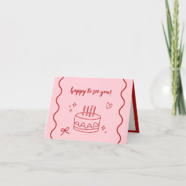 Red and Rosa Birthday Tack Kort