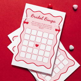 Red and Rosa Bow Cherry Möhippa Bingo Game