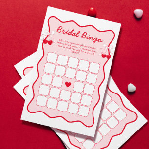 Red and Rosa Bow Cherry Möhippa Bingo Game
