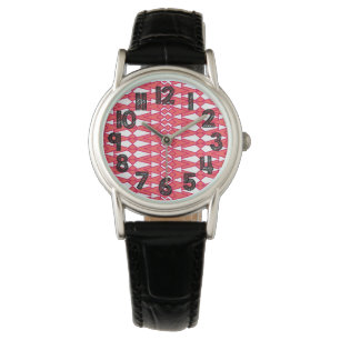 Red and Rosa Bowties Armbandsur